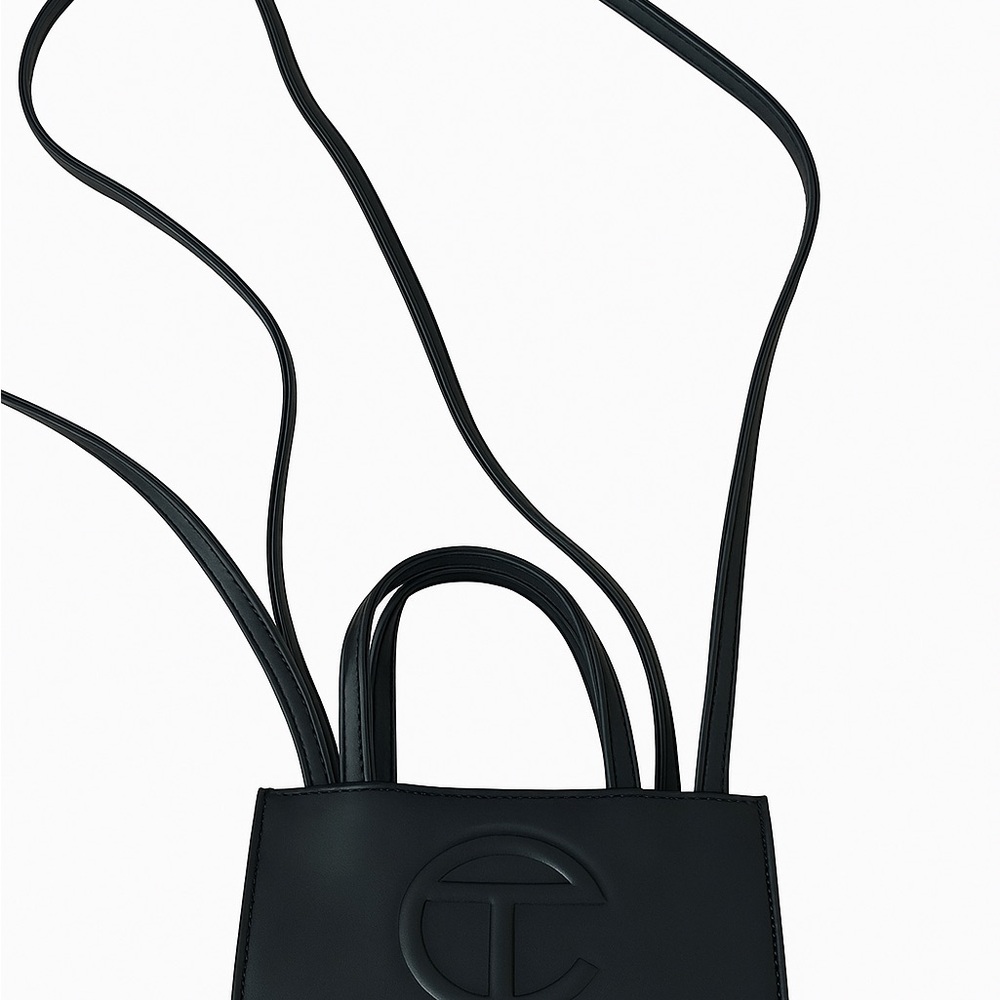 Telfar Black Tote Bag Modern Minimalist Design